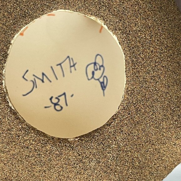 Vtg 80s Native Sand Art Painting Turtle Tortoise w Yei Figure Southwest 6” L - Picture 11 of 16